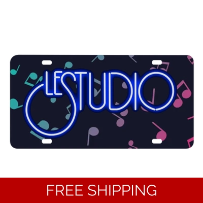 Le Studio Logo License Plates Color Music Notes